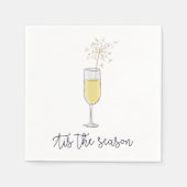 New Years Party Champagne Sparkler Serviette (Vorderseite)