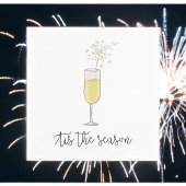 New Years Party Champagne Sparkler Serviette