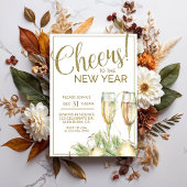 New Years Party, Cheers, Gold, Elegant Einladung