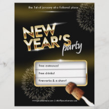 New Years Party Flyer - vollständig anpassbar