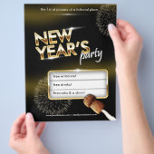 New Years Party Flyer - vollständig anpassbar (Hand)