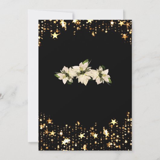 New Years Party Invite Sparklers Gold Invitation Einladung (Rückseite)