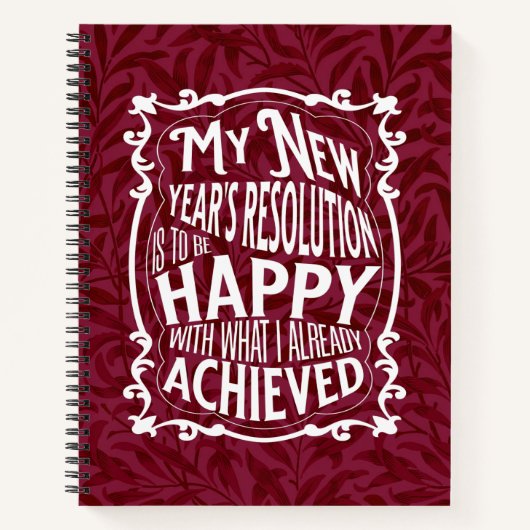 New Years Resolution Notebook Notizblock (Vorderseite)