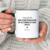 New Years Resolution NYE Holiday Humor Funny Tasse