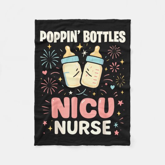 New Years Shirt, Nurse Png Bottles For The New Yea Fleecedecke (Vorderseite)