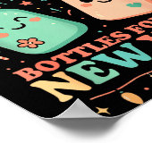 New Years Shirt, Nurse Png Bottles For The New Yea Poster (Ecke)