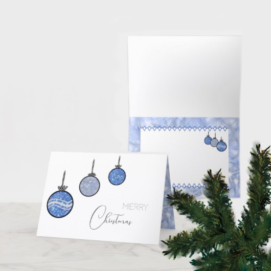 New Year's tree decorations Karte