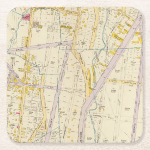 New York 10 Rechteckiger Pappuntersetzer