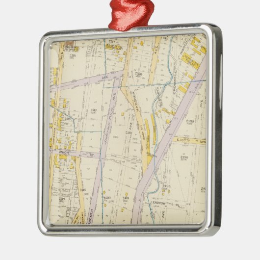 New York 10 Silbernes Ornament (Links)