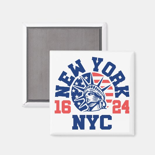 New York 1624 Magnet (Vorderseite/Rückseite)