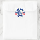New York 1624 Quadratischer Aufkleber (Tasche)