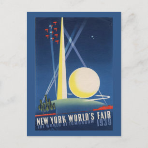 New York 1939 Weltmesse Vintage Postkarte