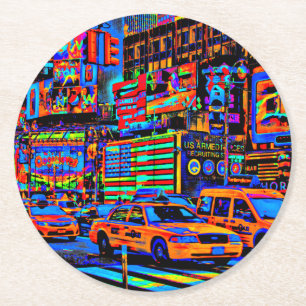New York_2015_0601 Runder Pappuntersetzer