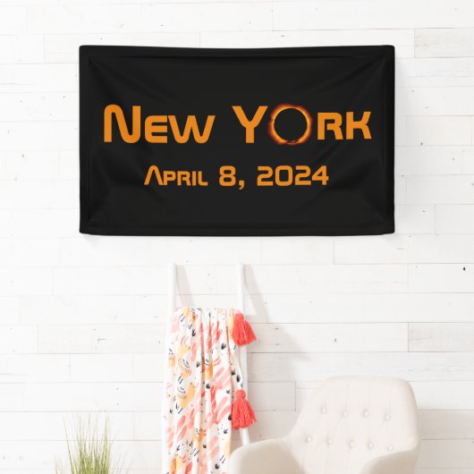 New York 2024 Total Solar Eclipse Banner (Insitu)