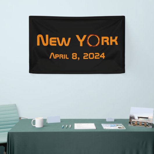 New York 2024 Total Solar Eclipse Banner (Messeveranstaltung)