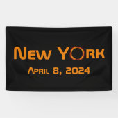 New York 2024 Total Solar Eclipse Banner (Horizontal)