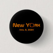 New York 2024 Total Solar Eclipse Button (Vorderseite)
