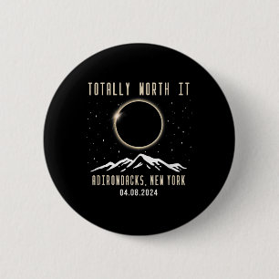 New York 2024 Total Solar Eclipse Button