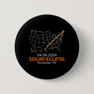 New York 2024 Total Solar Eclipse Button