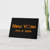 New York 2024 Total Solar Eclipse Karte (Vorderseite)