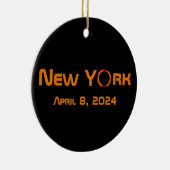 New York 2024 Total Solar Eclipse Keramik Ornament (Rechts)