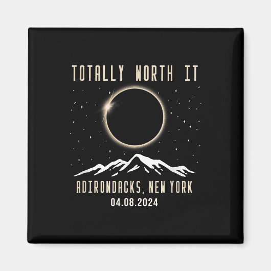 New York 2024 Total Solar Eclipse Magnet (Vorne)