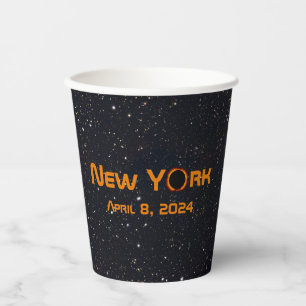 New York 2024 Total Solar Eclipse Pappbecher