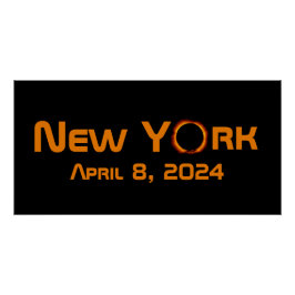 New York 2024 Total Solar Eclipse Poster