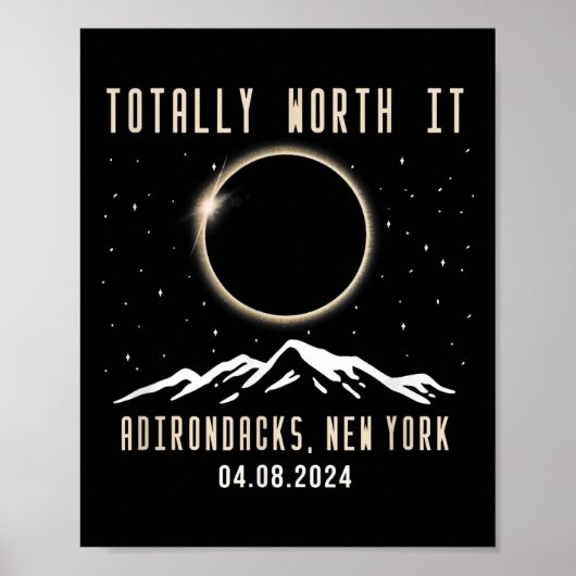 New York 2024 Total Solar Eclipse Poster (Vorne)
