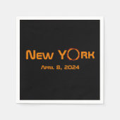 New York 2024 Total Solar Eclipse Serviette (Vorderseite)