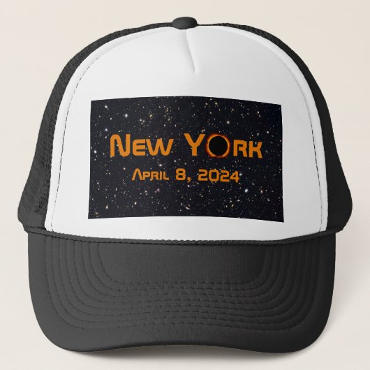 New York 2024 Total Solar Eclipse Truckerkappe (Vorderseite)