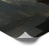 New York 2100: Futuristic Skyline Poster (Ecke)