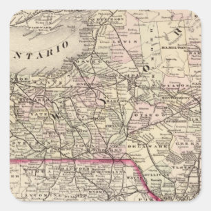 New York 35 Quadratischer Aufkleber