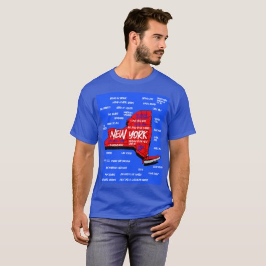 New York 3d Map Design T - Shirt (Vorne ganz)