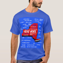 New York 3d Map Design T - Shirt