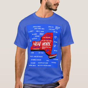 New York 3d Map Design T - Shirt