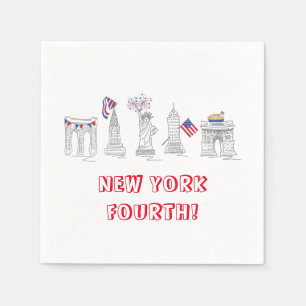 New York 4. Juli Vierte Patriotische Sehenswürdigk Serviette