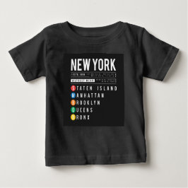 New York 5 Boroughs Baby T-shirt