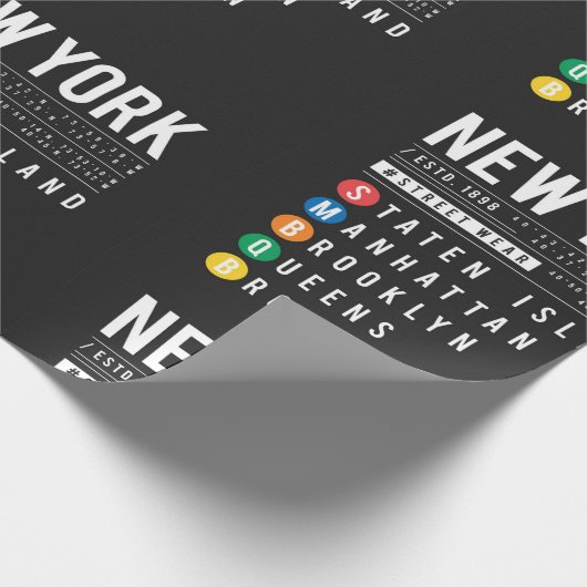 New York 5 Boroughs Geschenkpapier (Ecke)
