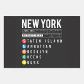 New York 5 Boroughs Geschenkpapier Set (Vorderseite 3)