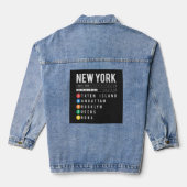 New York 5 Boroughs Jeansjacke (Rückseite)