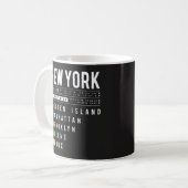 New York 5 Boroughs Kaffeetasse (Vorderseite Links)