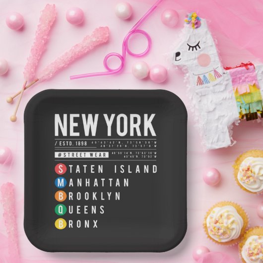 New York 5 Boroughs Pappteller (Party)