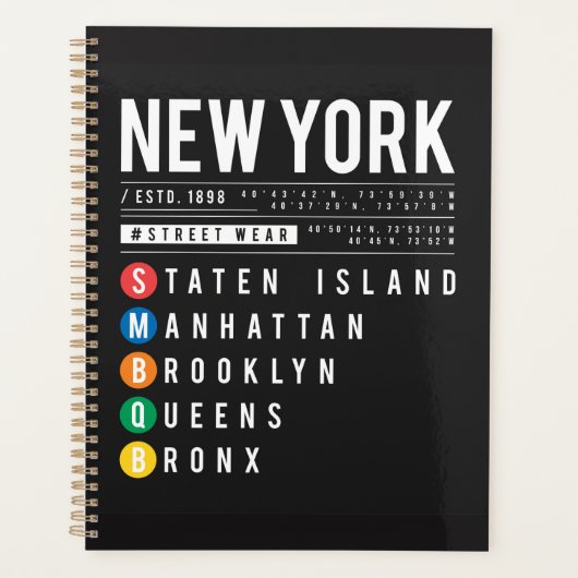 New York 5 Boroughs Planer (Vorderseite)