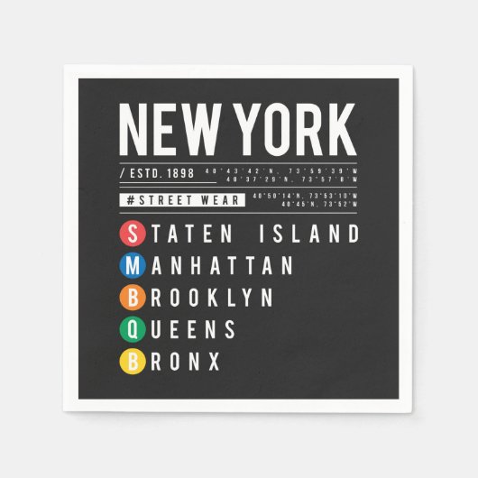 New York 5 Boroughs Serviette (Vorderseite)