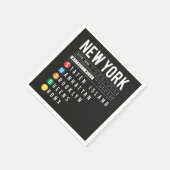 New York 5 Boroughs Serviette (Ecke)