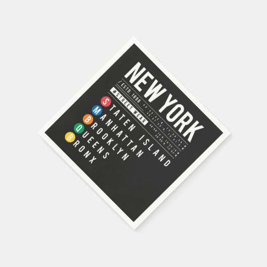 New York 5 Boroughs Serviette (Ecke)