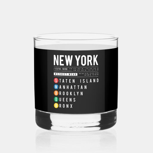 New York 5 Boroughs Whiskyglas (Vorderseite)