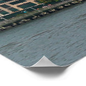 NEW YORK - 5. JULI 2015: Long Island City Wasserfi Poster (Ecke)