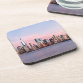 New York Abend Skyline Getränkeuntersetzer (Linke Seite)